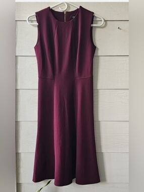DKNY Sleeveless Wine Sheath Dress